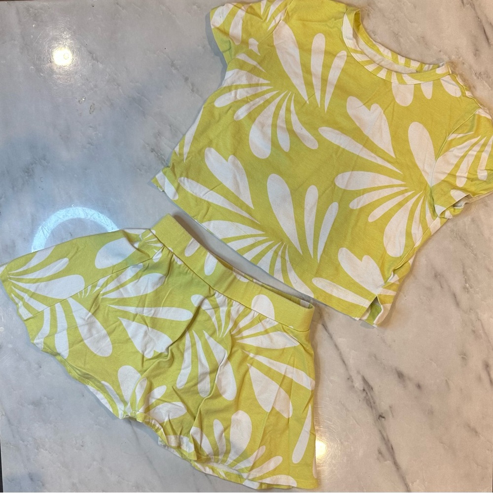 GAP Yellow and White Kids Floral Set